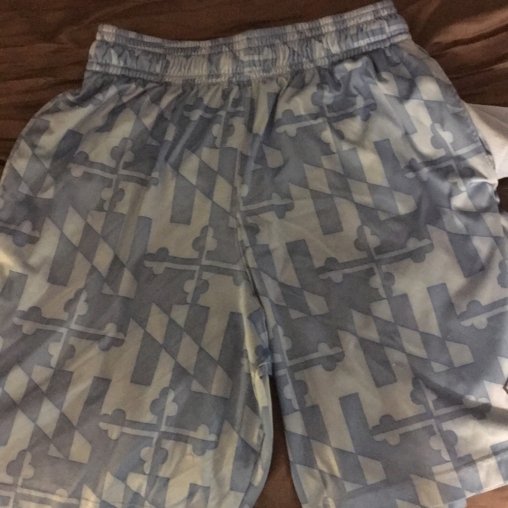 Blue basketball shorts